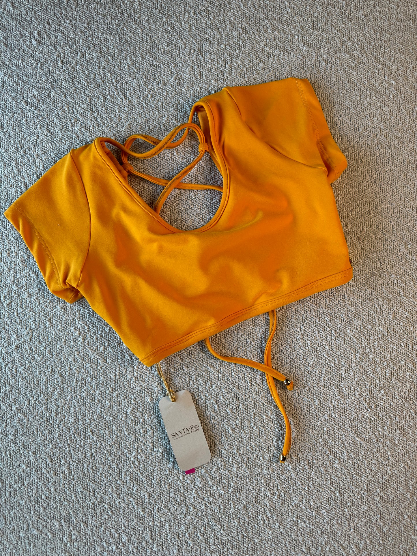 MUSTARD TOGA CROP TOP