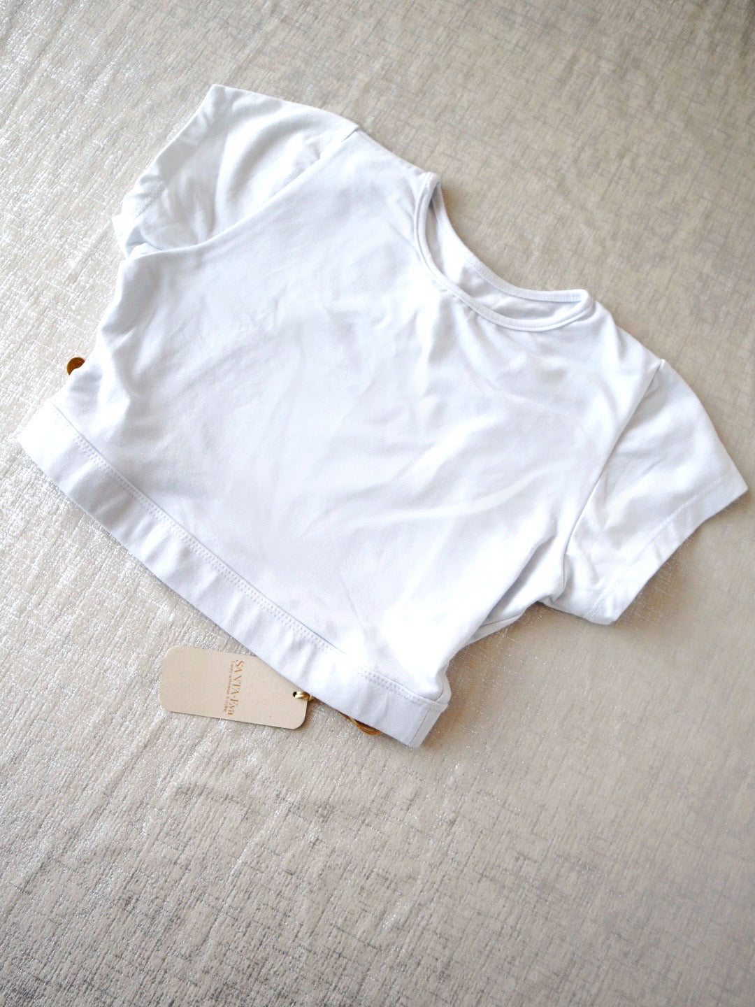 WHITE LARA CROP TOP